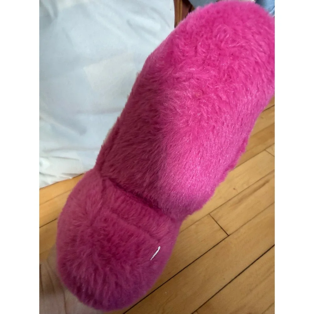 Mimicoco Pink Plush Cowboy Boot Decorative Pillow Western Decor weighted